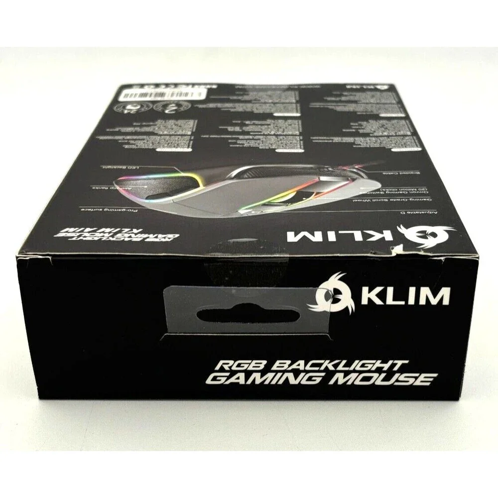 Klim AIM RGB Backlight Gaming Mouse‎ B06XH2381Y Macro Programmable Wired Mac/PC